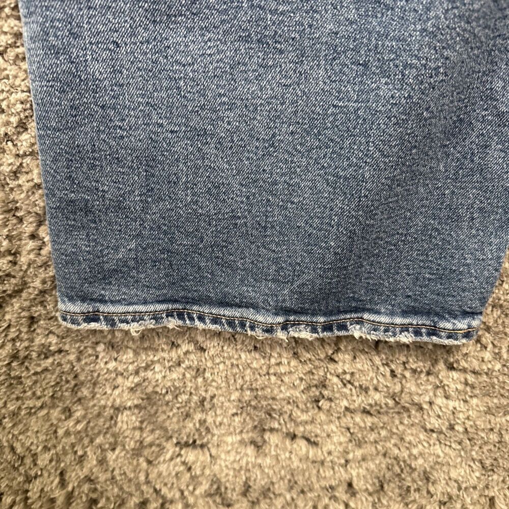 American Eagle Curvy Super High Rise Baggy Straight Jeans 6 Long Medium Wash - Picture 7 of 13